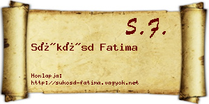 Sükösd Fatima névjegykártya